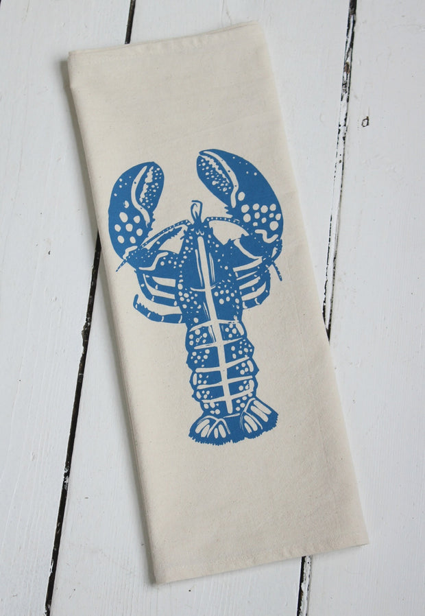 Lobster Tea Towel Blue Violet