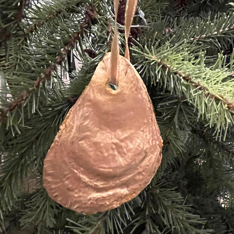 Gold Oyster Shell Ornament