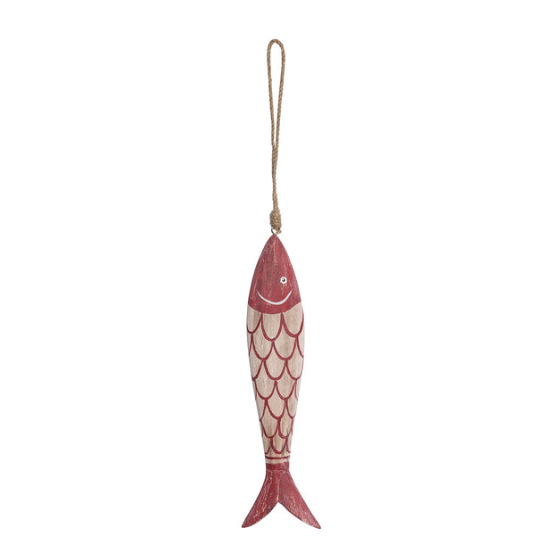 Red Fish Wood Ornament