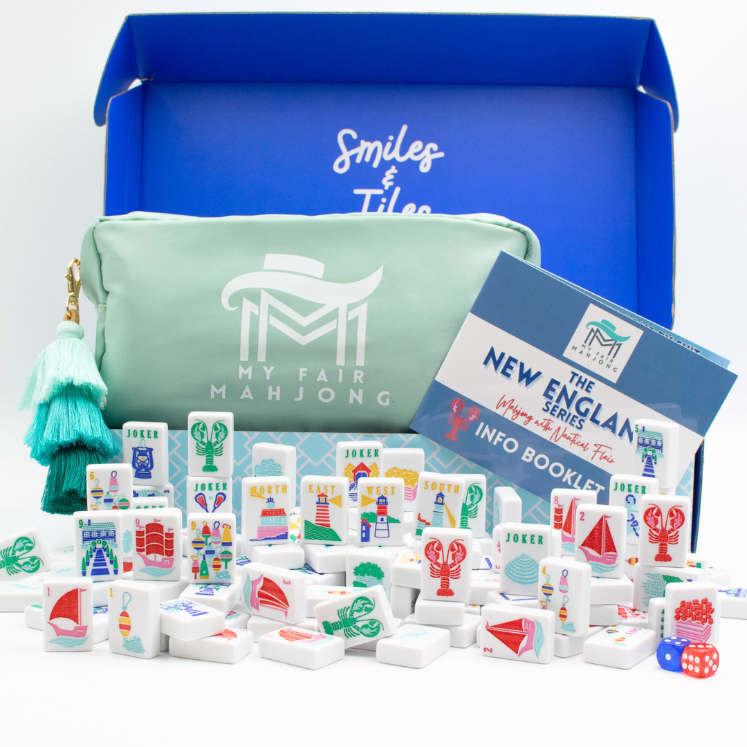 The New England Series Mahjong Tile Set with Nautical Flair