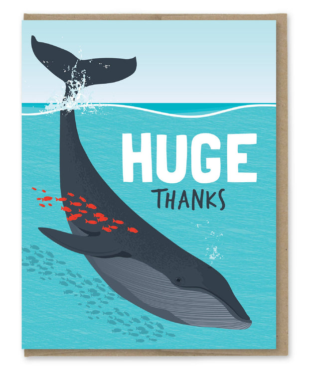 Huge Thanks Whale Card