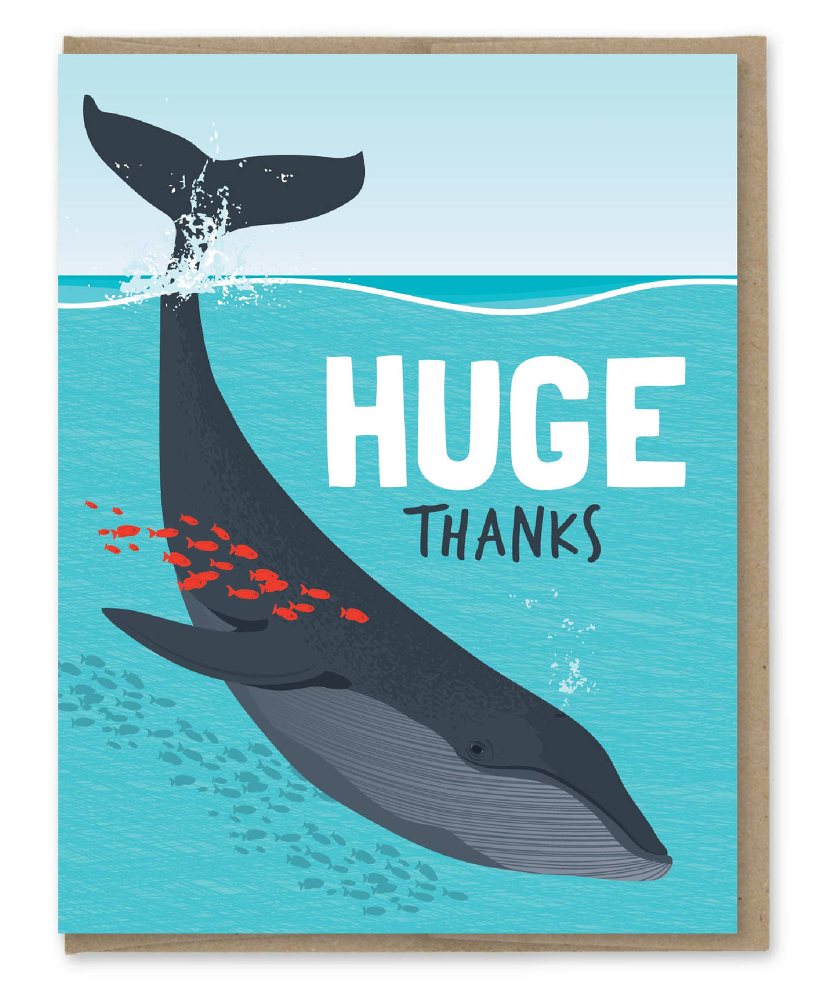 Huge Thanks Whale Card