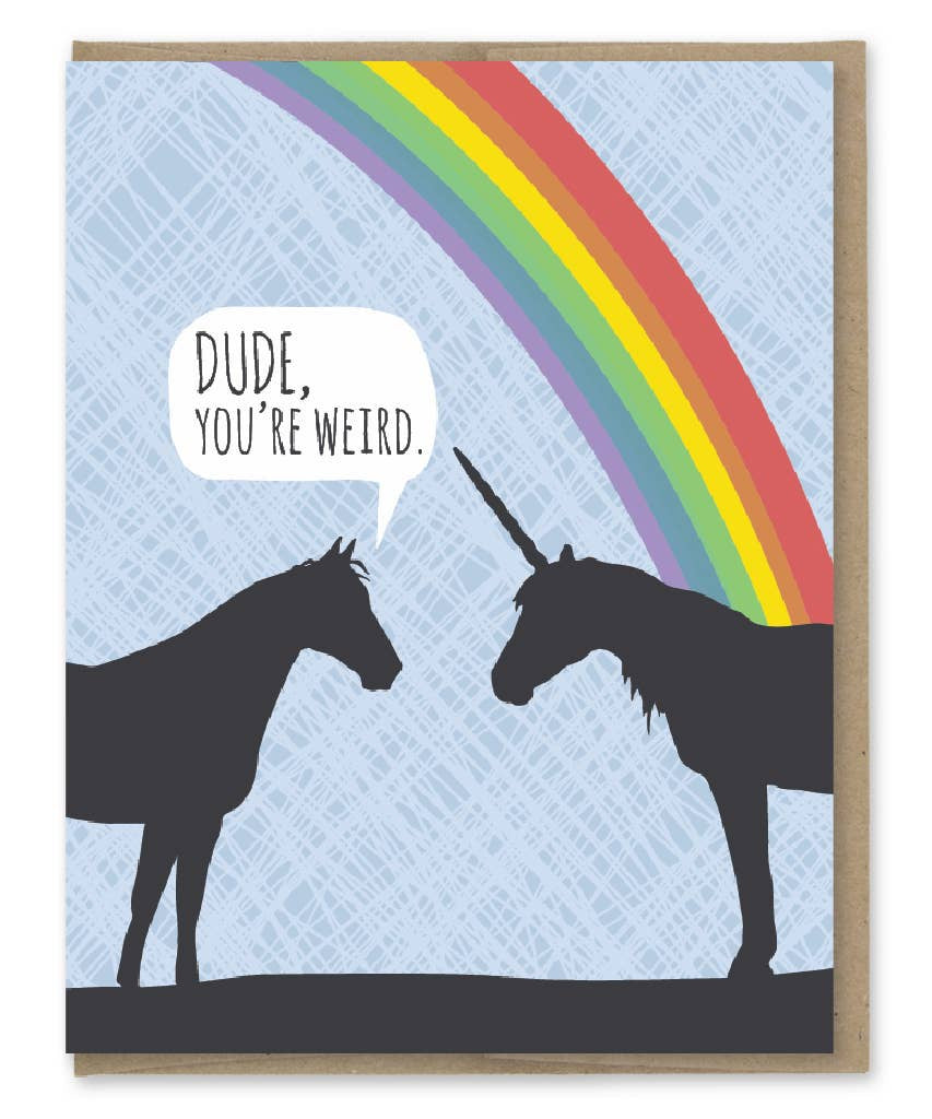 Unicorn Weird Birthday Card