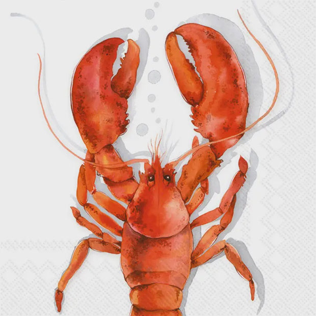 Lobster coral cocktail napkin