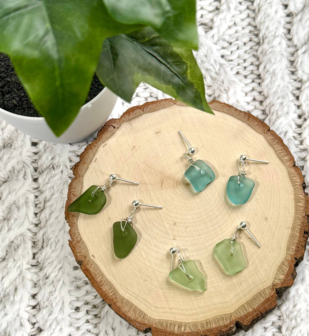 Stardust & Salt Sea Glass Earrings