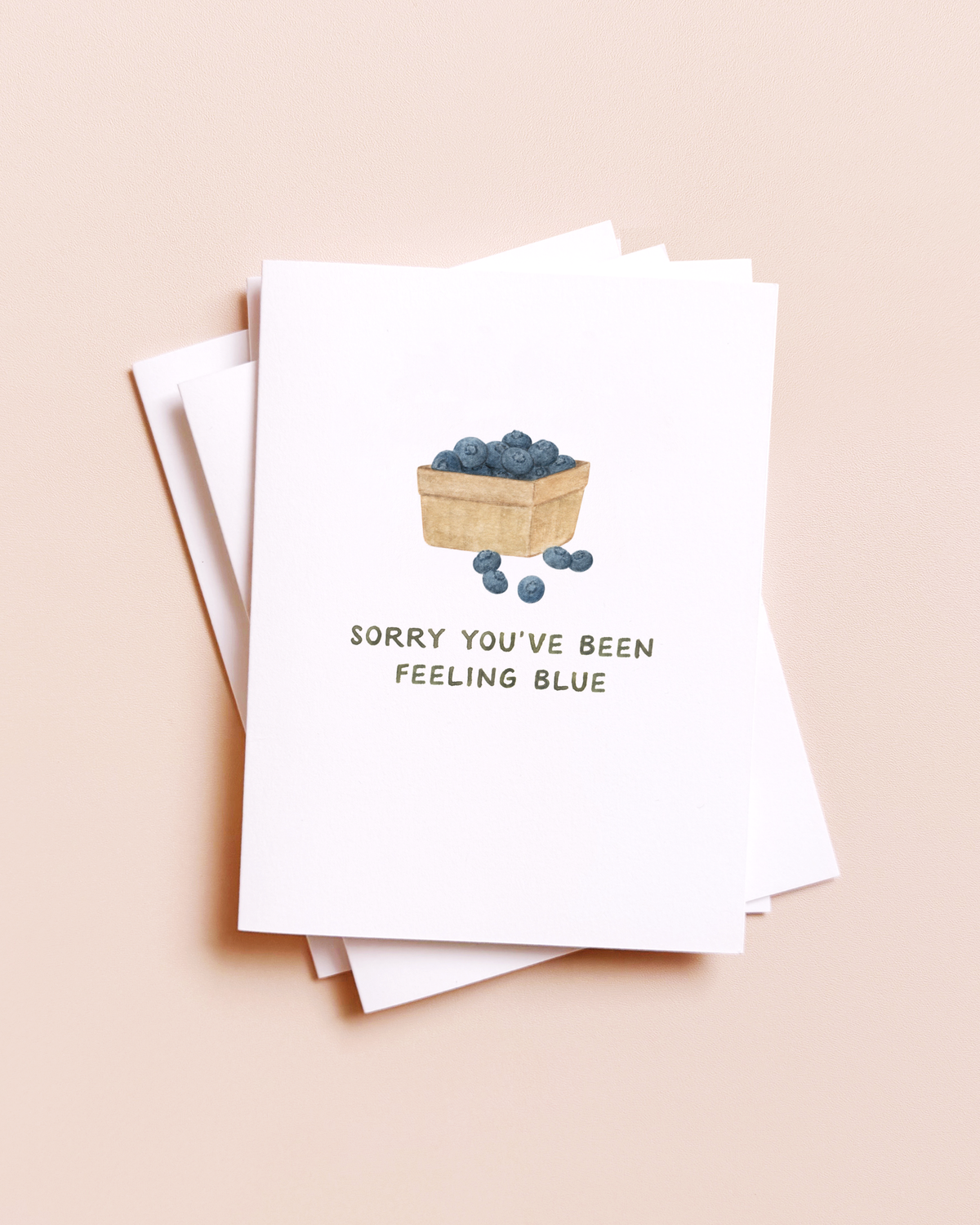 Feeling Blue — Food Pun Mental Health Support Card