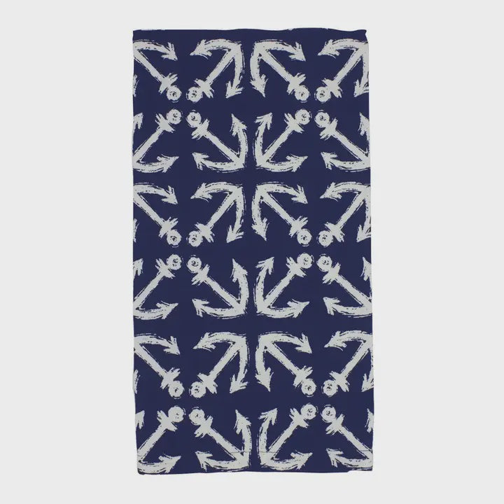Anchor Navy Blue Kitchen Towel