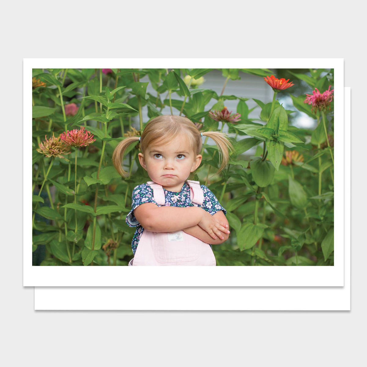 Pouting in Pigtails Retirement Greeting Card