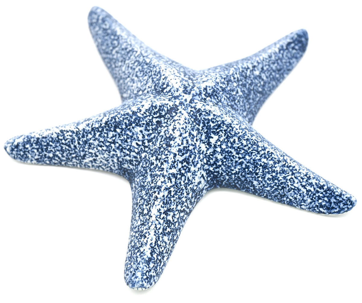 D544W15BLUE-STARFISH-Porcelain Ceramic Sculpture Ornament