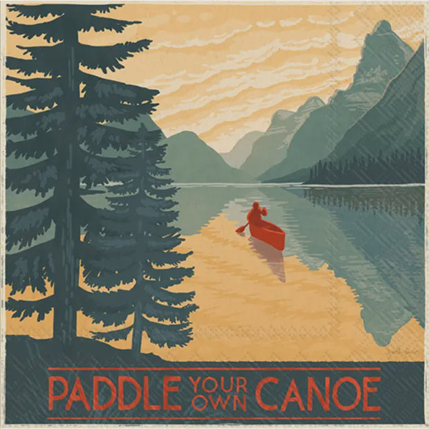 Paddle your canoe cocktail napkin