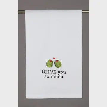 Olive You So Much Kitchen Towel