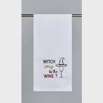 Witch Way To The Wine Kitchen Towel