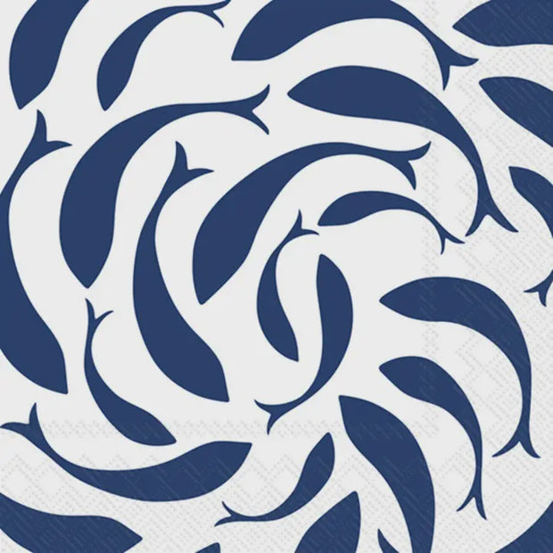 Fish Swirl cocktail napkin