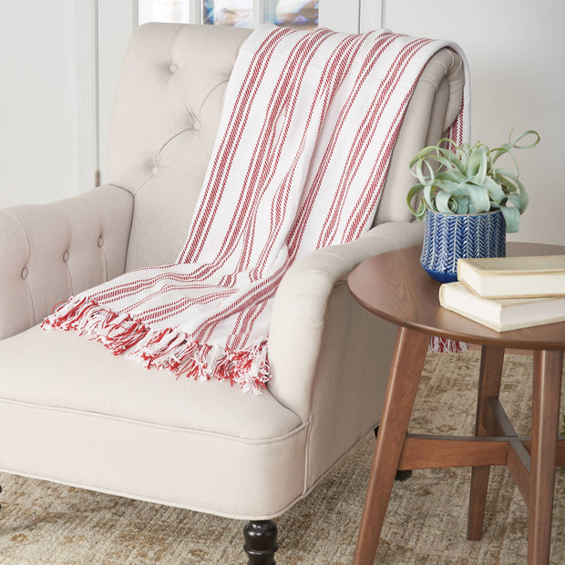 Ticking Stripe Throw Blanket