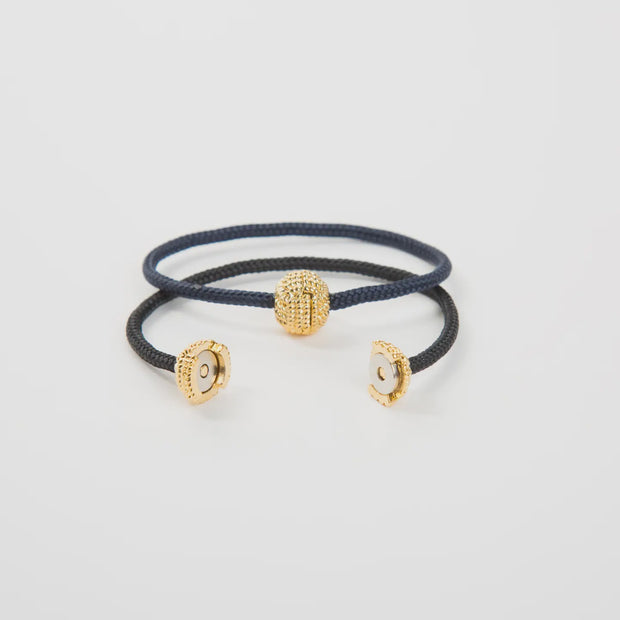 Captain's Cord Single Wrap Bracelet Gold