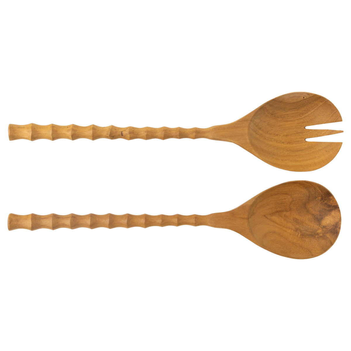 12.5" Teak Serving Set Christmas