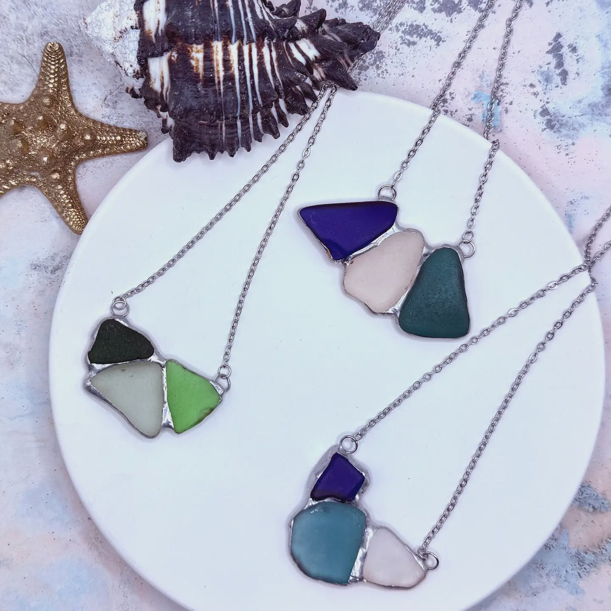 Shoreline Souvenir Sea Glass Necklace