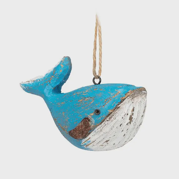 Whale Ornament blue