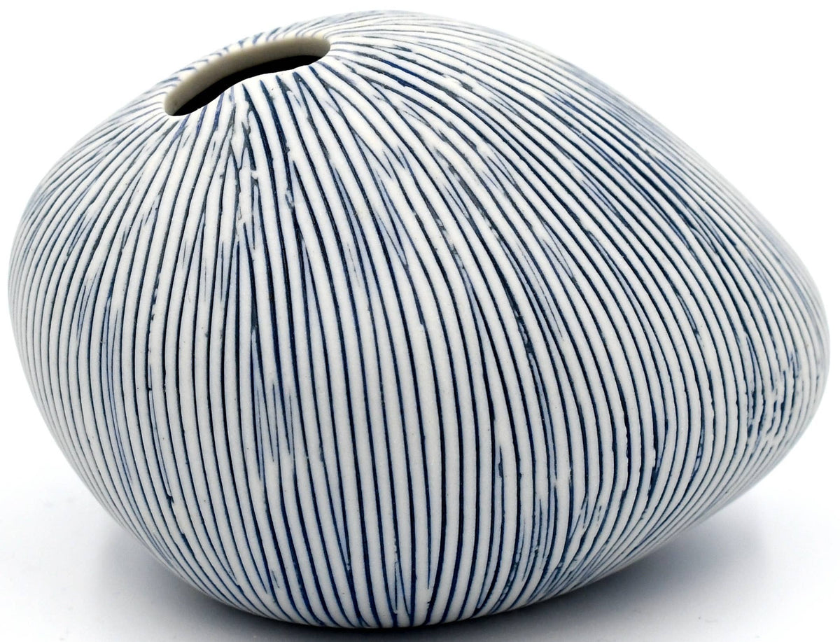 158W27 PEBBLE MINI L-Handcrafted Porcelain Bud Vase