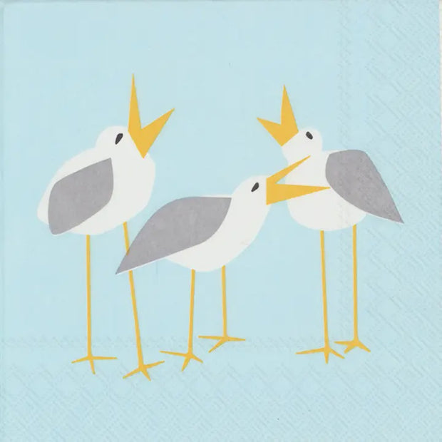 Seagulls cocktail napkin
