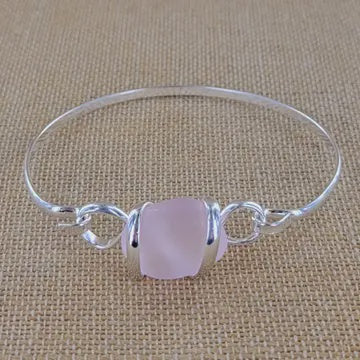 Sea Glass Bracelet pink