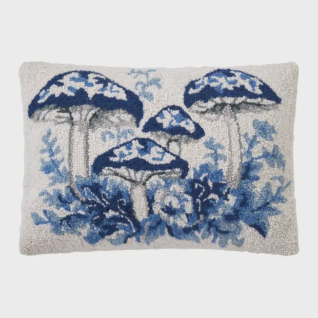 Blue Chinoiseries Mushroom Hook Pillow