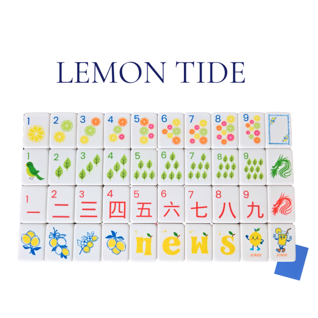 Lemon Tide American Mahjong Tile Set