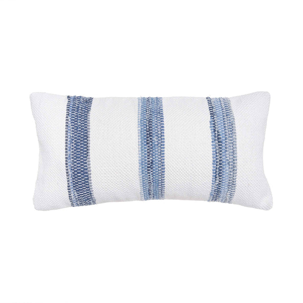 Coastal Blue Chindi Stripe Throw Pillow