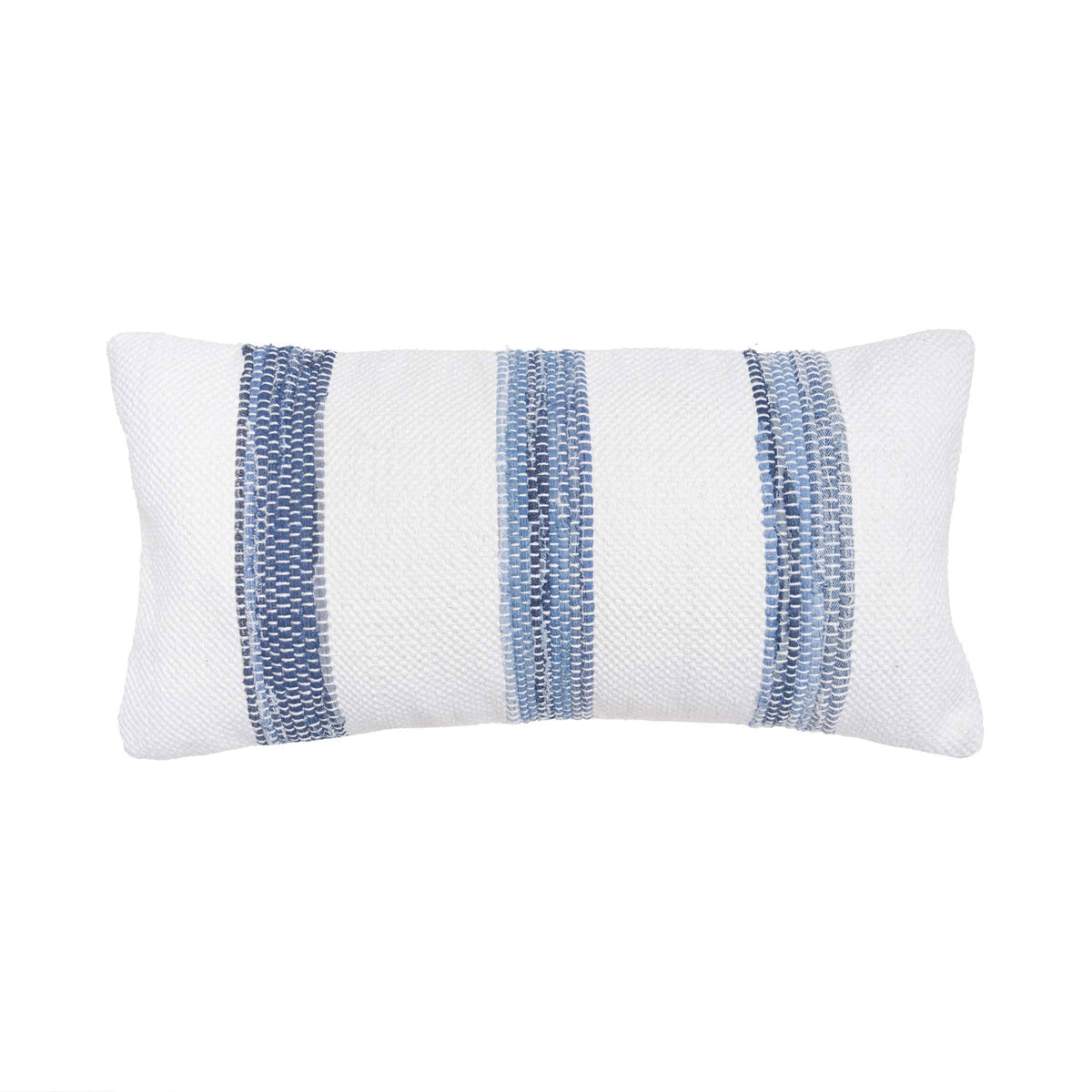 Coastal Blue Chindi Stripe Throw Pillow