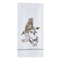 You Wash Owl Dry Decorative Dishtowel