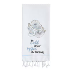 The World Is Your Oyster Decorative Dishtowel