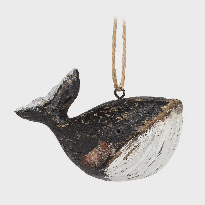 Whale Ornament blk