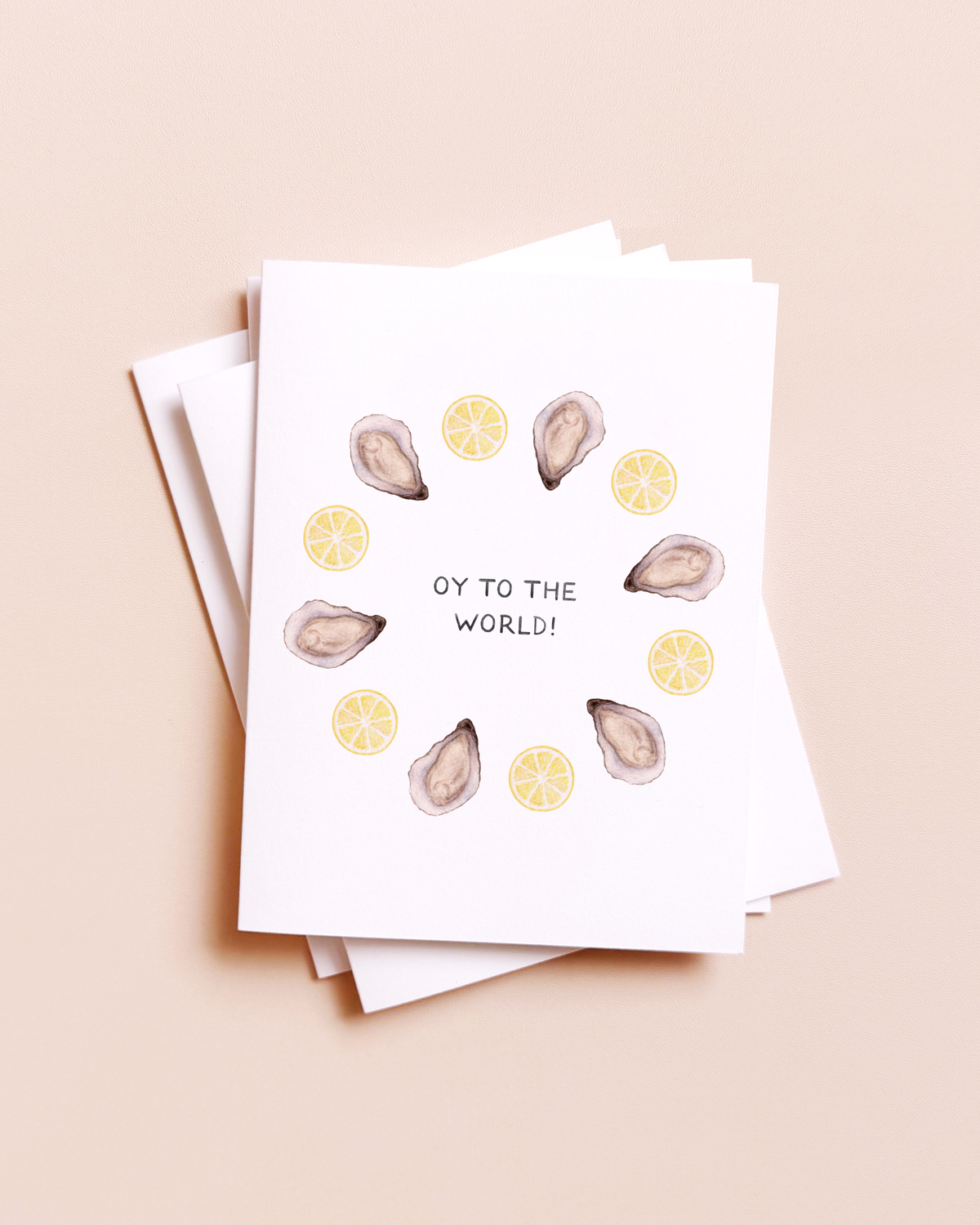 Joy To The World — Oysters and Lemons Coastal Christmas Card