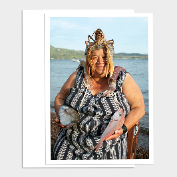 Lobster Lady Happy Birthday Greeting Card
