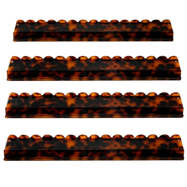 20" Luxury Handmade Tortoise Shell Acrylic Mahjong Racks and Pusher Set