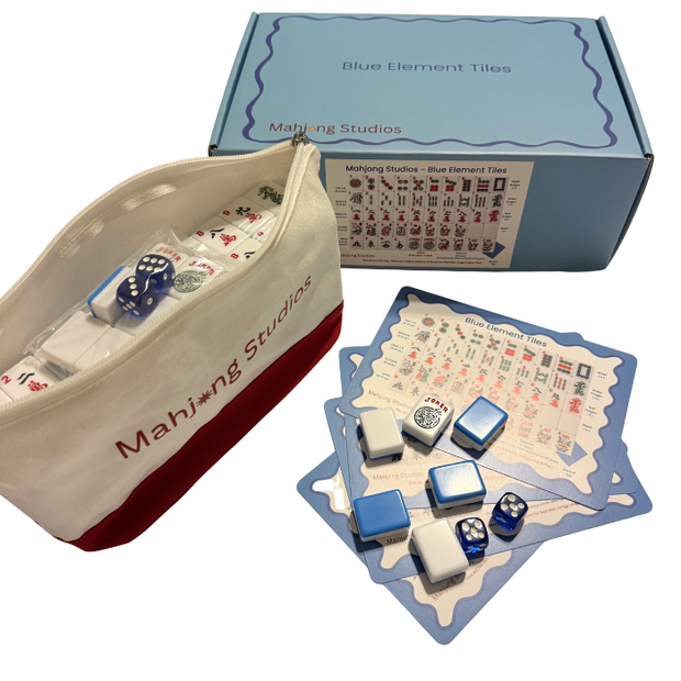 Blue Element American Mahjong Tile Set