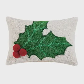 Holly w/Pompom Hook Pillow