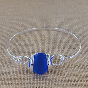 Sea Glass Bracelet Dark Aqua