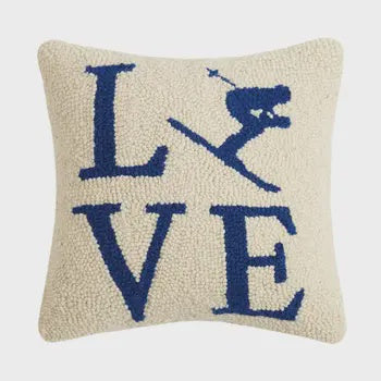 Love Ski Hook Pillow