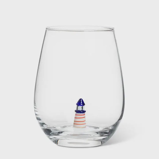 Lighthouse Stemless Wine Glass