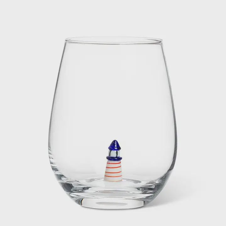 Lighthouse Stemless Wine Glass