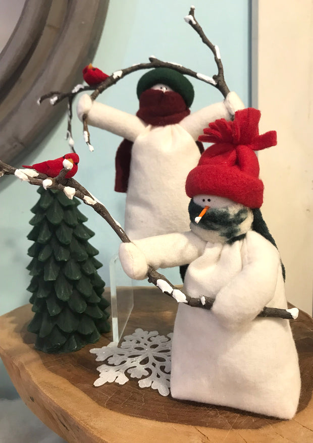 Adult Snowfolk with Cardinal
