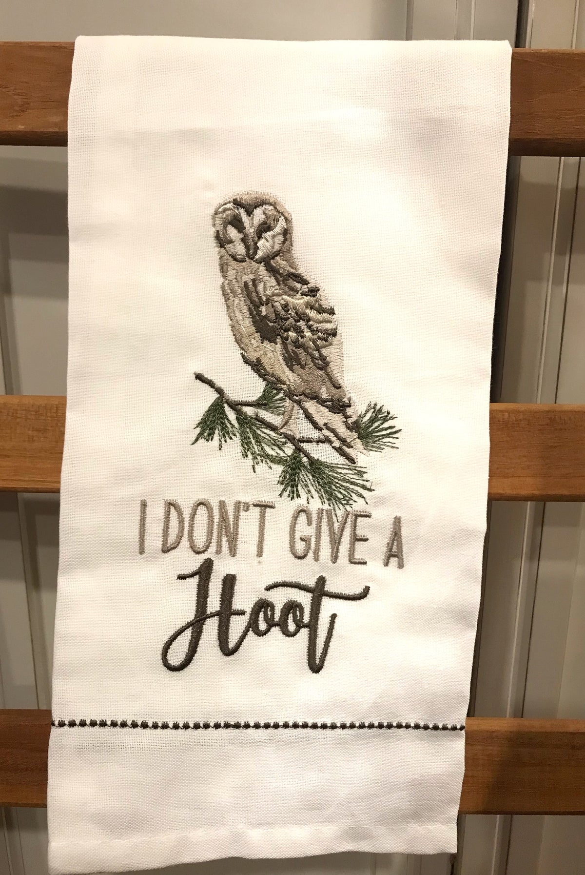I Dont Give A Hoot Decorative Dishtowel