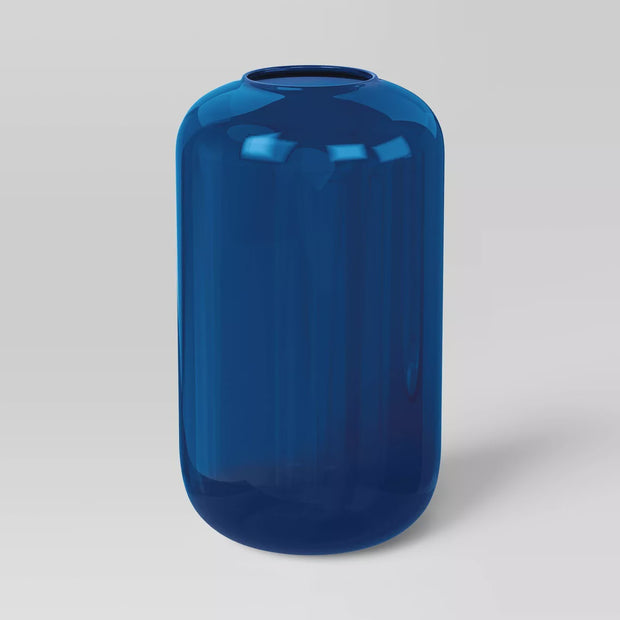 Blue Glass Pill Vase