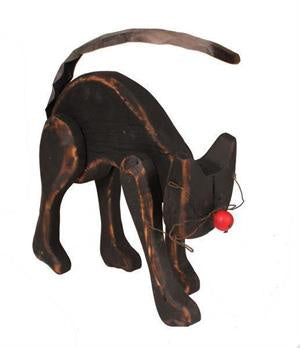 Wood Tin Cat black 20"