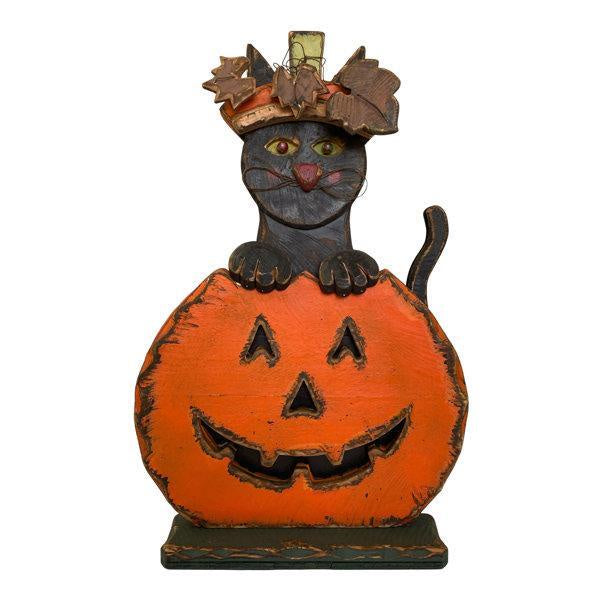 Pumpkin w/Sitting Cat