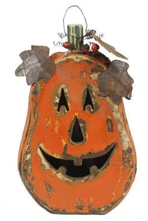 Wood Tin Pumpkin face 24.5"