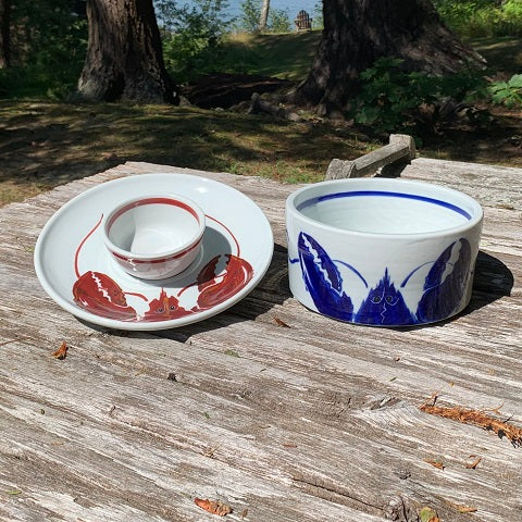 Red Lobster Ceramic Mug Maine Coastal Souvenir Cups Coffee Ceramic