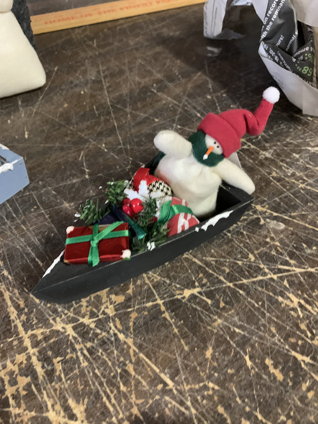 Snowfolk Boat with Presents