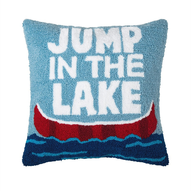 Jump In The Lake Hook Pillow